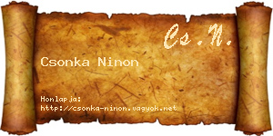 Csonka Ninon névjegykártya